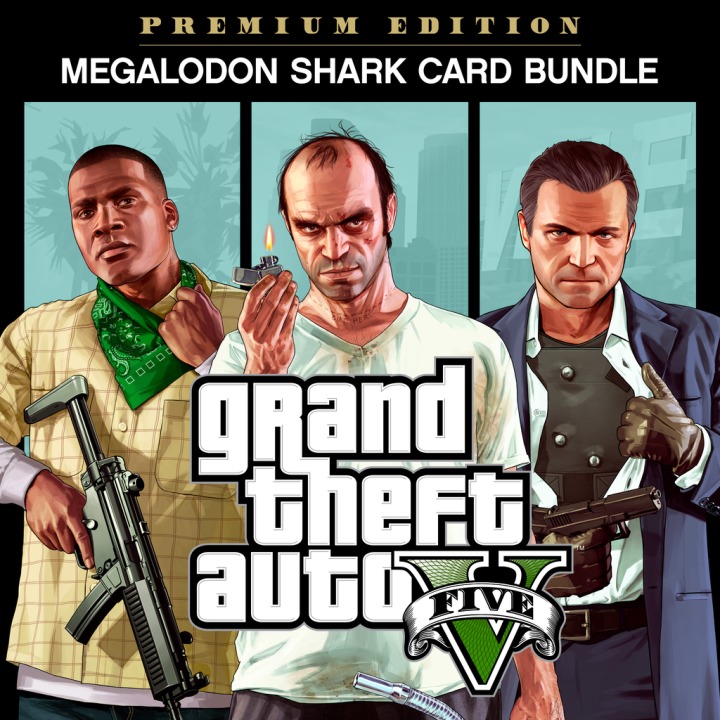 respekt hovedsagelig kit Grand Theft Auto V: Premium Edition and Megalodon Shark Card Bundle PS4 —  buy online and track price history — PS Deals भारत