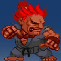 Akuma Street Fighter III Videogames Neo-Geo Pixel Art Sticker by  Mr-Retropixel