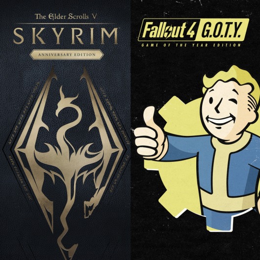 Skyrim Anniversary Edition + Fallout 4 G.O.T.Y Bundle for playstation
