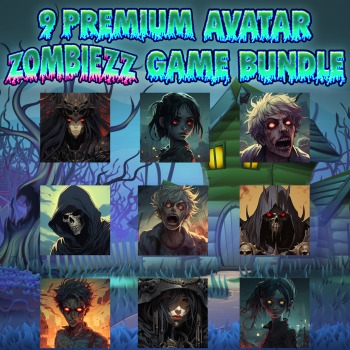 9 Premium Avatar Zombiezz Game Bundle
